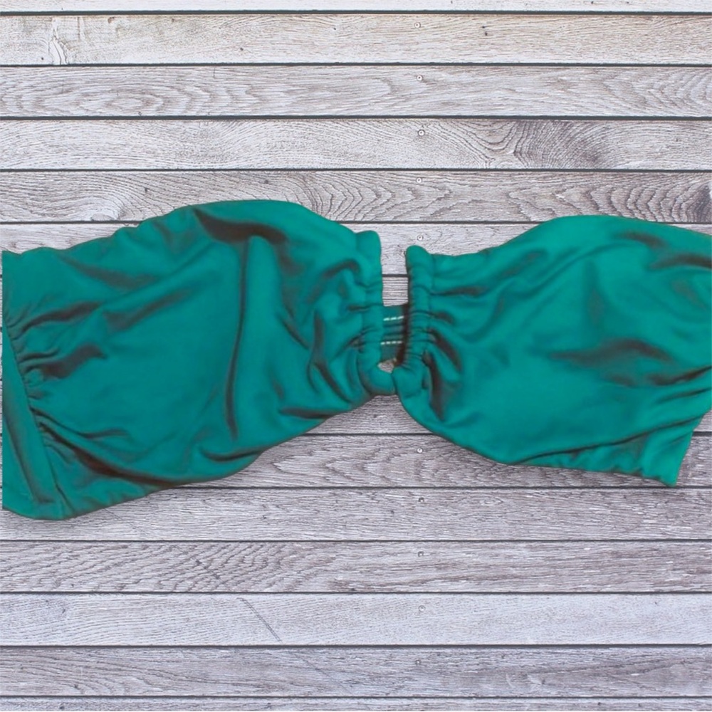 Mossimo teal bikini top large